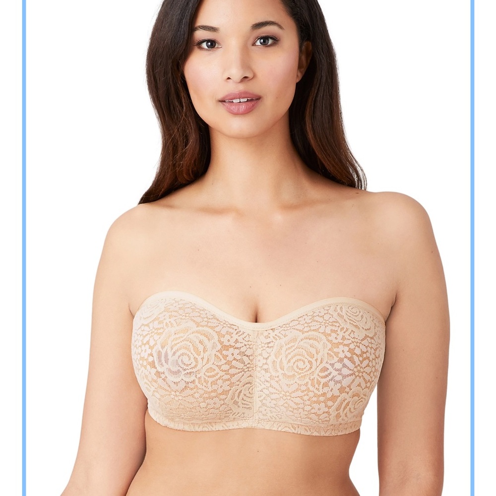 Halo Lace Strapless Underwire Bra - worn once